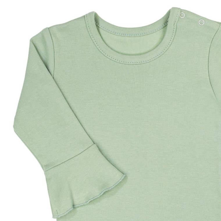 Body dziewczęce z długim rękawem, jasnozielone, Nicol