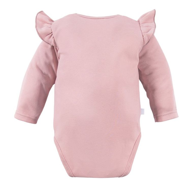 Body dziewczęce z długim rękawem, różowe, Eevi