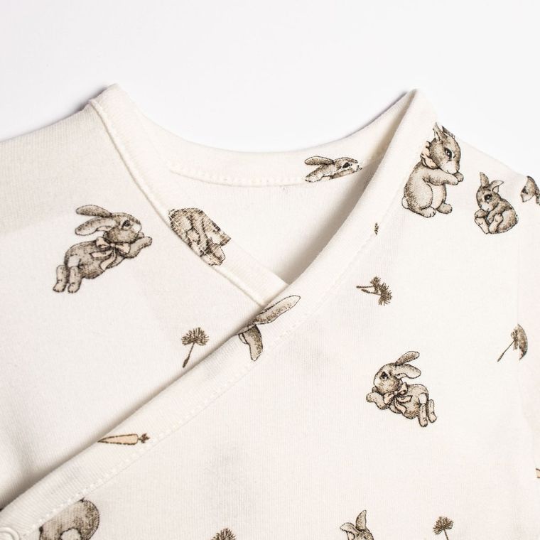 Body dziewczęce z krótkim rękawem, beżowe, Nicol