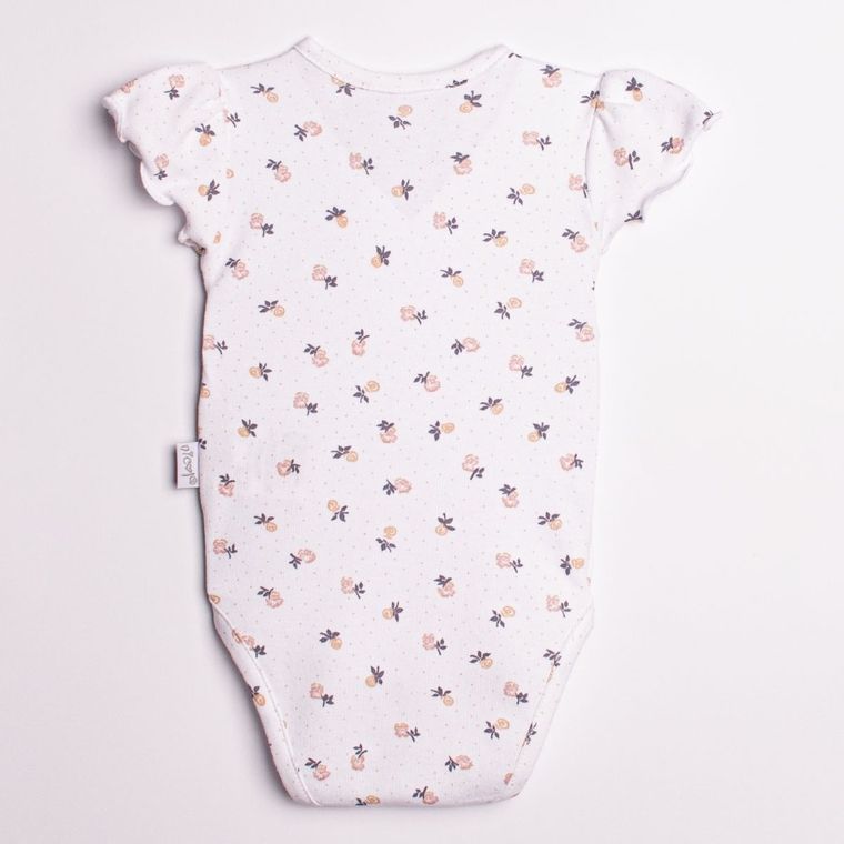 Body dziewczęce z krótkim rękawem, białe, Nicol