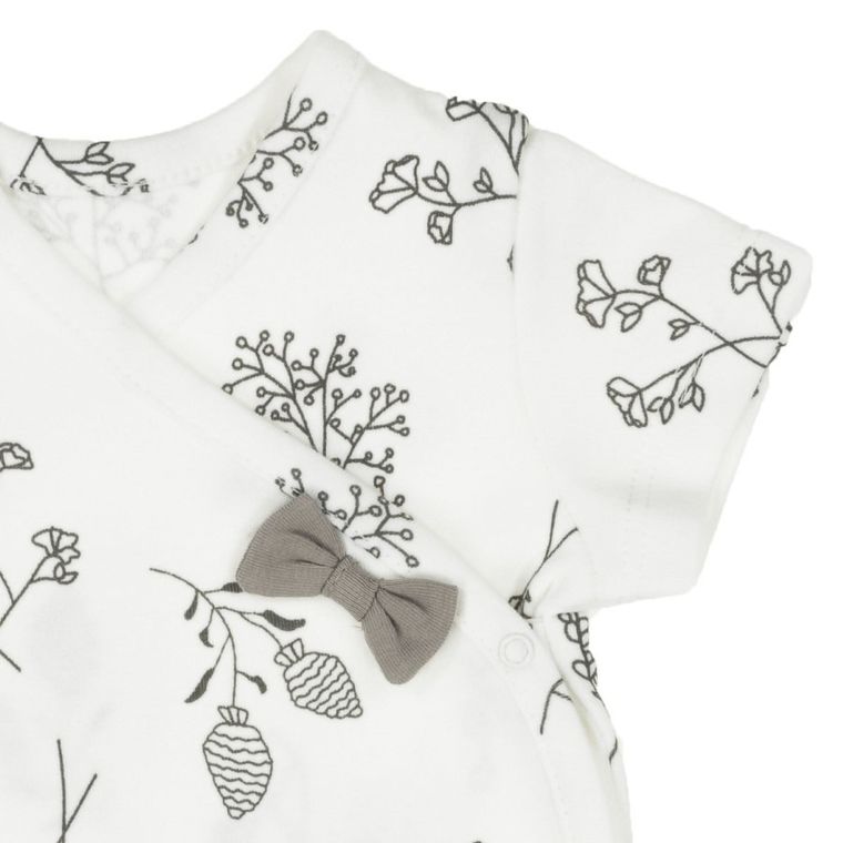 Body dziewczęce z krótkim rękawem, ecru, Nicol