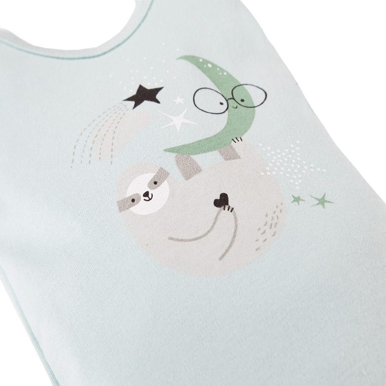 Body niemowlęce bez rękawów, miętowe, leniwiec, Eevi