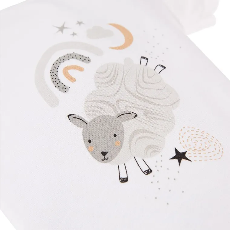 Body niemowlęce z krótkim rękawem, białe, Eevi