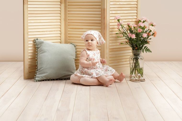 Body sukienka dziewczęce bez rękawów, ecru, Summer Garden, Pinokio