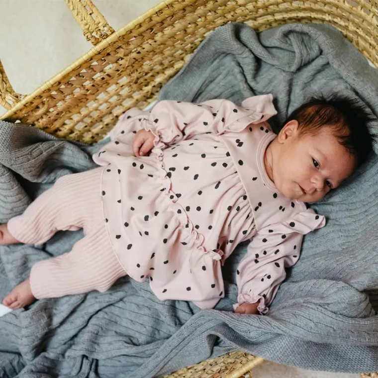 Body sukienka dziewczęce z długim rękawem, jasnoróżowe, Eevi