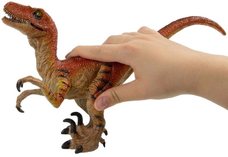 Boley, Dinozaur Velociraptor, figurka, ruchoma paszcza i łapy, 19 cm