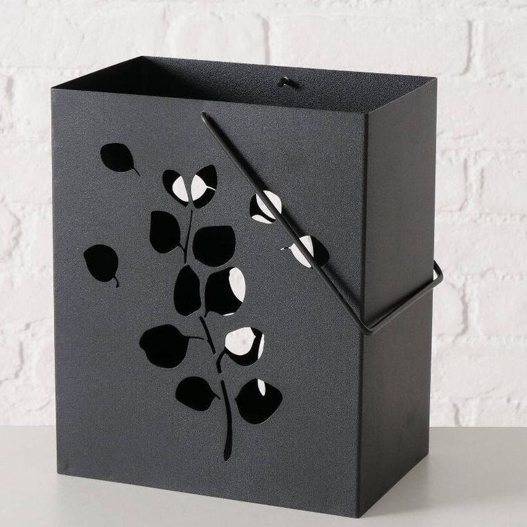 Boltze Garden, Calypso, lampion metalowy, czarny, 2 szt.