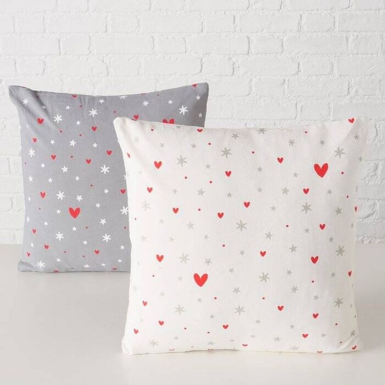 Boltze Home, Anella, ozdobna poduszka w drobny wzór, 45-45 cm