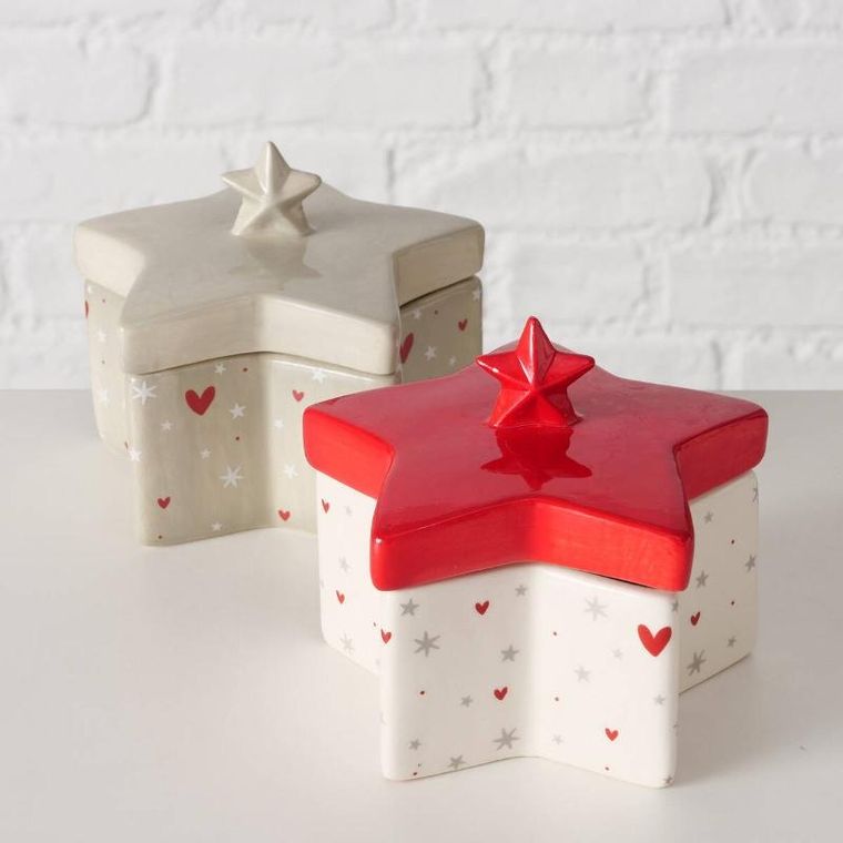 Boltze Home, Anella, szkatułka ceramiczna w kształcie gwiazdy