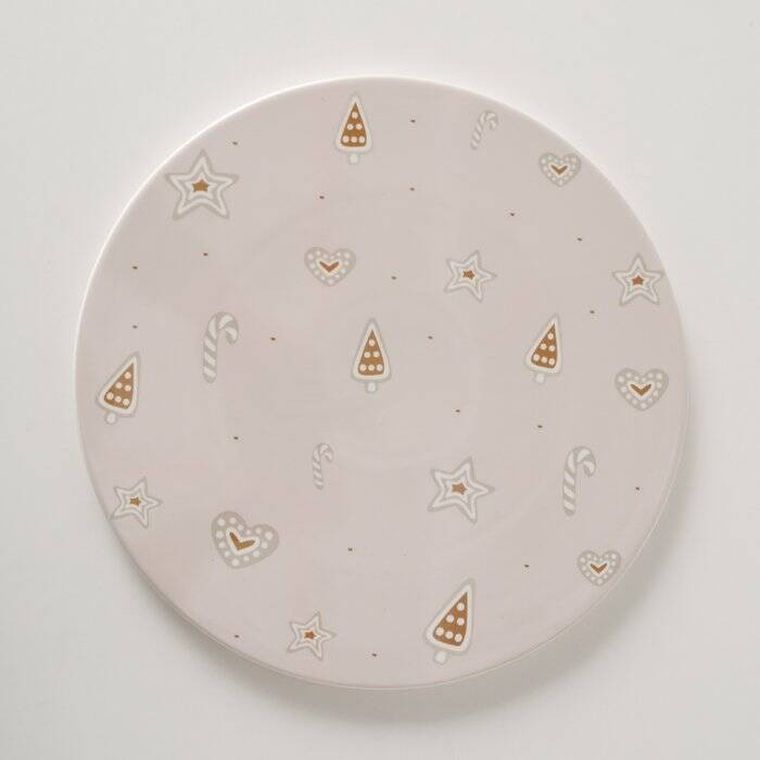 Boltze Home, Bakery, płaska patera ceramiczna, średnica 30 cm