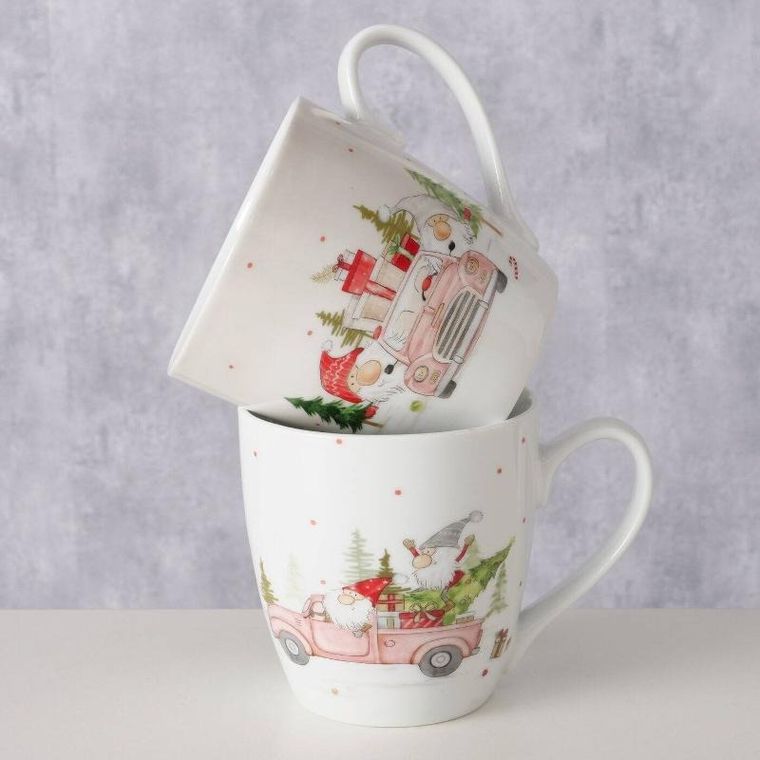 Boltze Home, Carrie, kubek ze świątecznym motywem, 480 ml