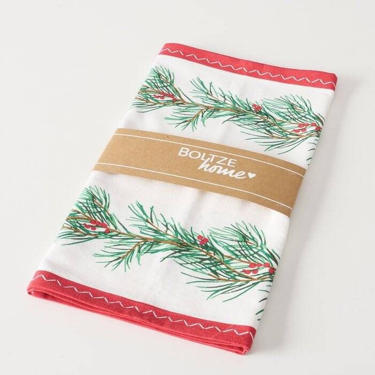 Boltze Home, Charlene, świąteczny bieżnik na stół z bawełny, 140 cm