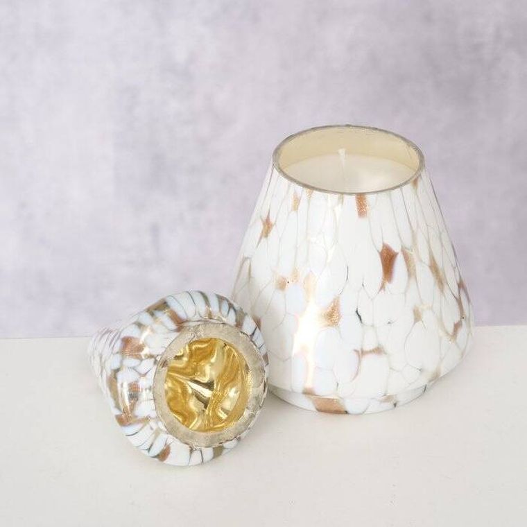 Boltze Home, Dotti, szklana świeca w kształcie choinki, 17,5 cm