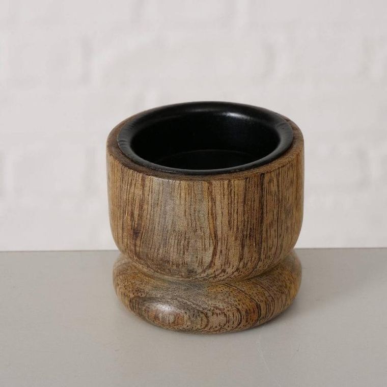 Boltze Home, drewniane świeczniki Numli, drewno mango, 2 szt.