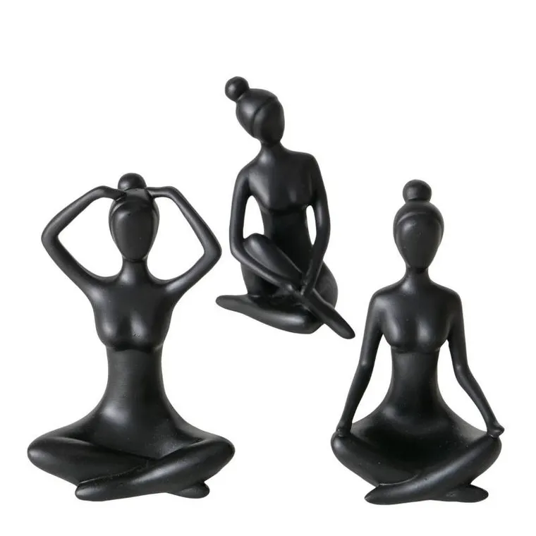 Boltze Home, figurka dekoracyjna Joga, kobieta, 10 cm