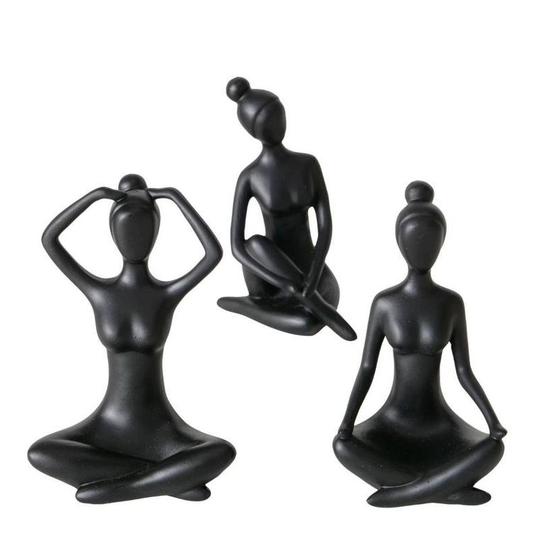 Boltze Home, figurka dekoracyjna Joga, kobieta, 10 cm