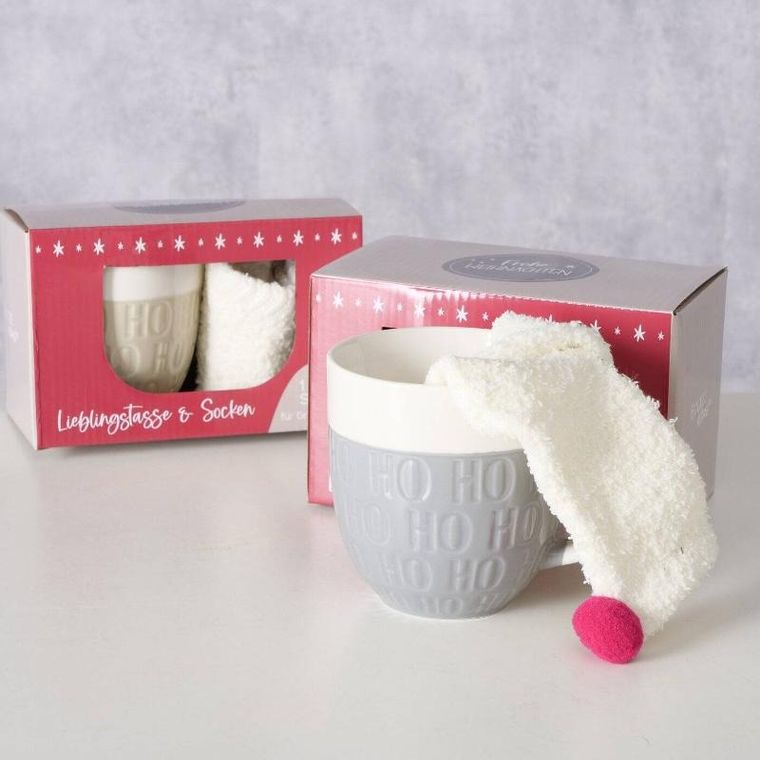 Boltze Home, Hoho, kubek jumbo ze świątecznym motywem, 600 ml