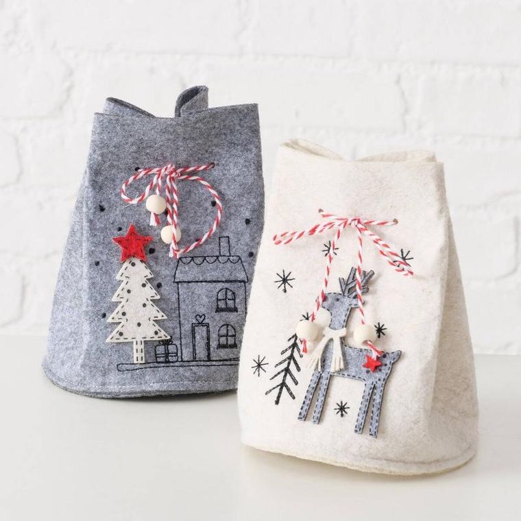 Boltze Home, Joy, worek na prezenty ze sztywnego materiału, wys. 14,5 cm