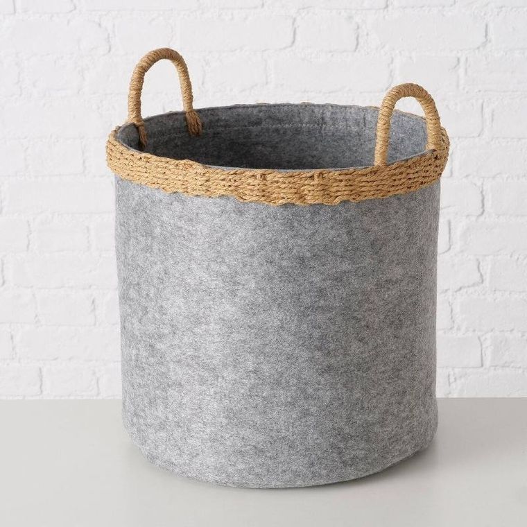 Boltze Home, kosze do przechowywania, Nilo, filcowe, okrągłe, 2 szt.