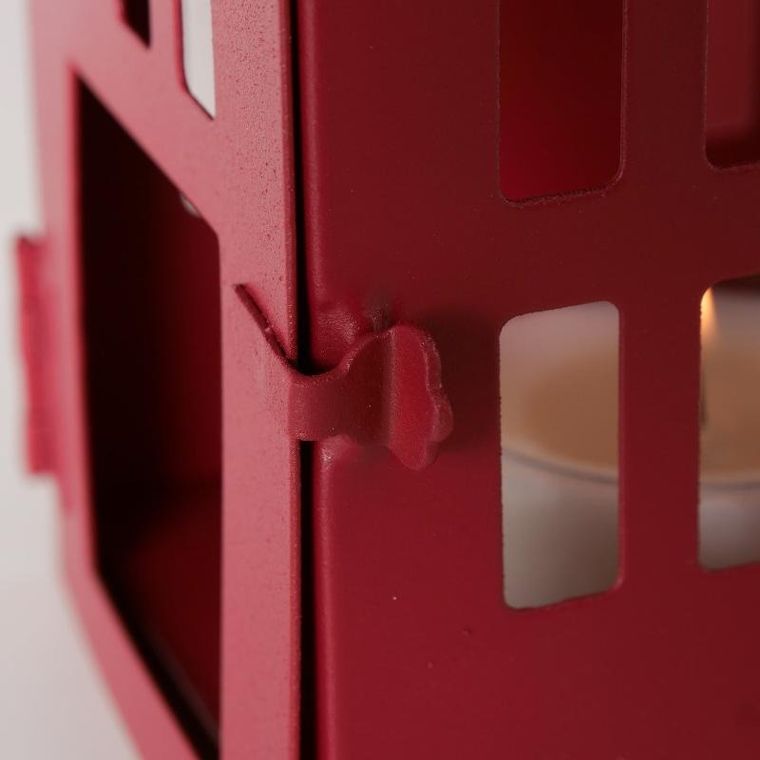 Boltze Home, lampion metalowy w kształcie domu, Alamo, 14 i 25 cm