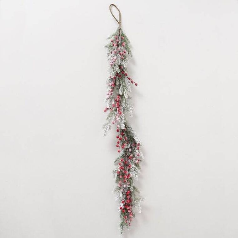 Boltze Home, Legi, girlanda świąteczna z igliwia ze sztucznym śniegiem, dł. 120 cm