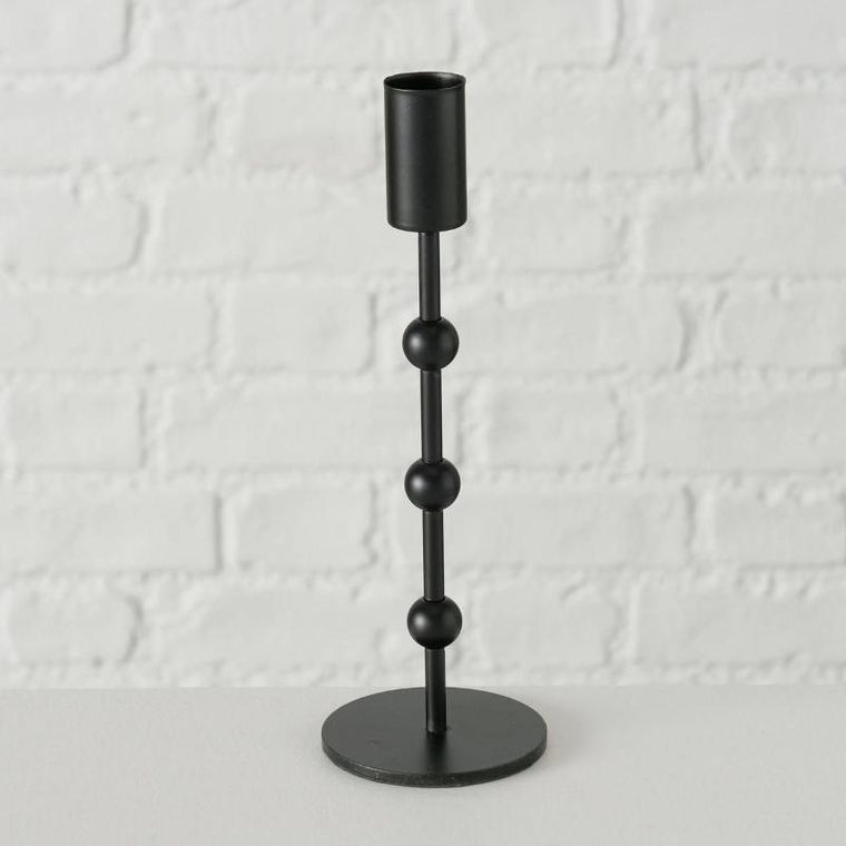 Boltze Home, metalowy świecznik Kimberly, 2 szt., kolor czarny