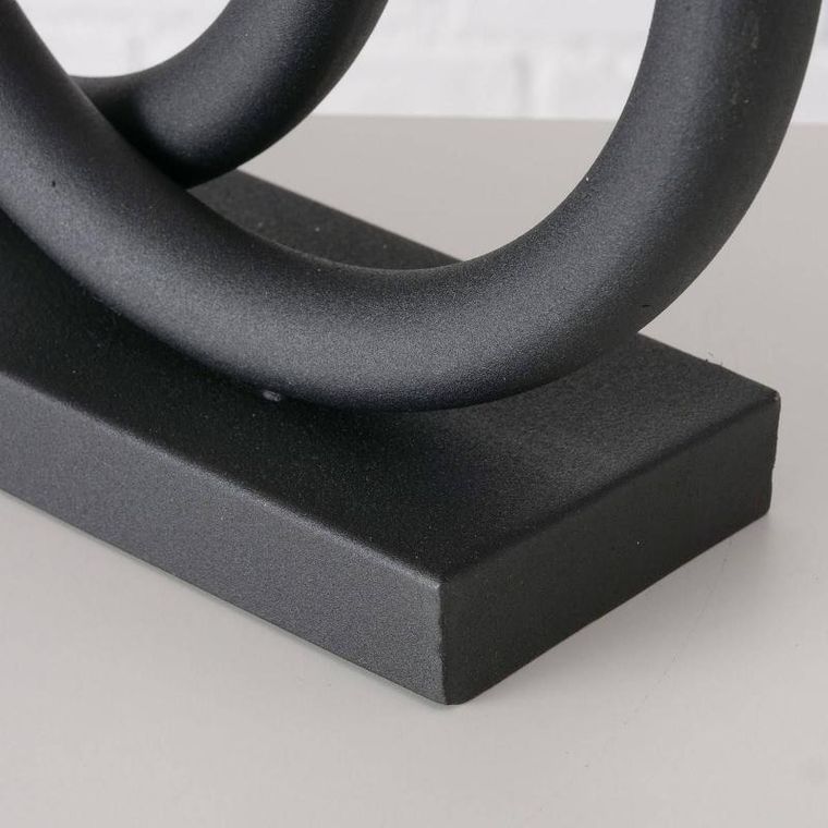 Boltze Home, metalowy świecznik Tonis, 34-33 cm, czarny