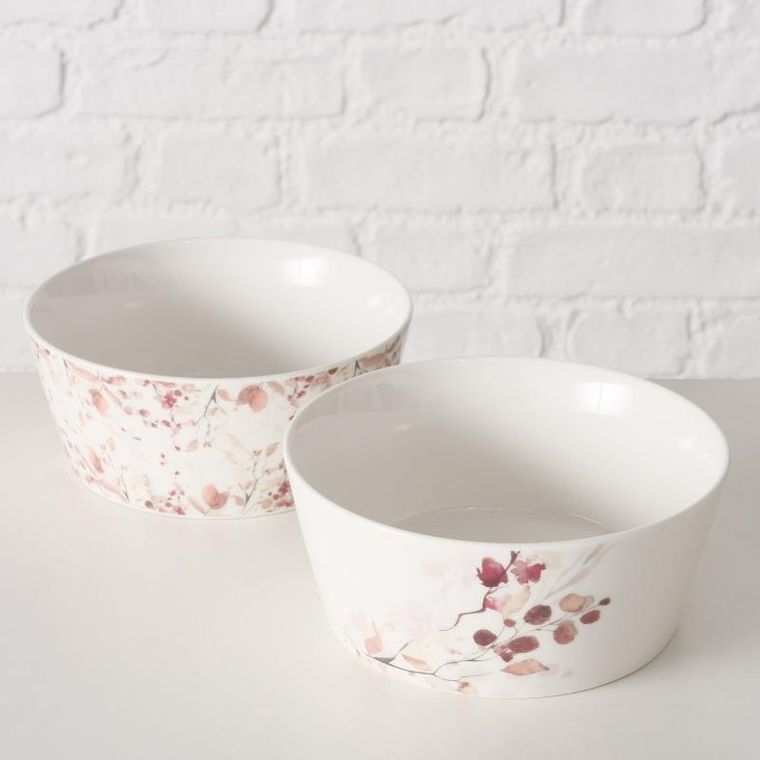 Boltze Home, miska śniadaniowa ze wzorem kwiatów, Bernada, 500 ml
