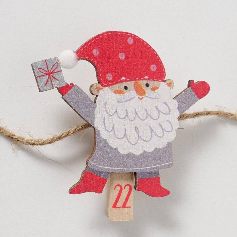 Boltze Home, Monti, kalendarz adwentowy z klamerkami