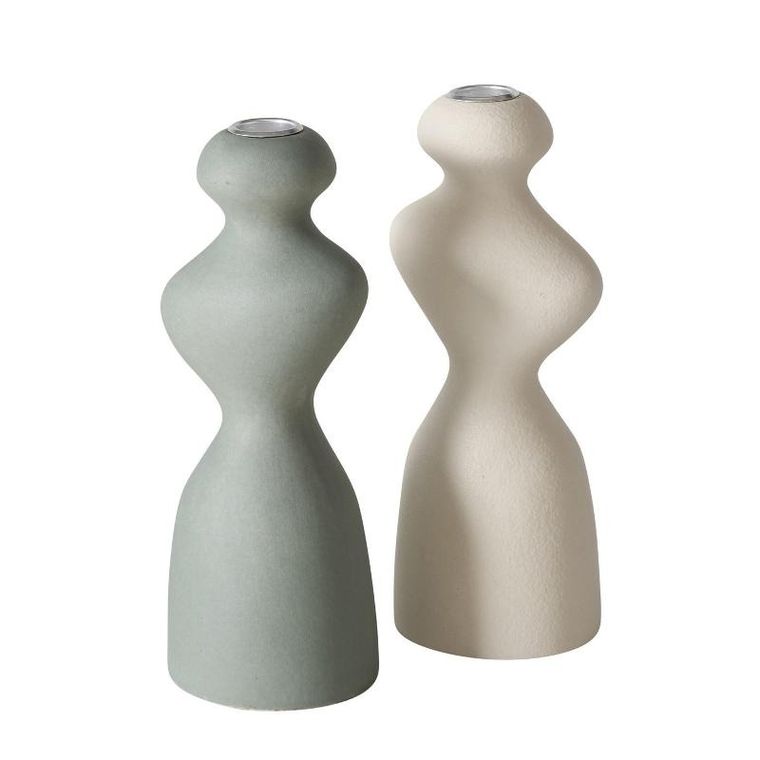 Boltze Home, Morana, świecznik ceramiczny o nieregularnym kształcie, 22 cm