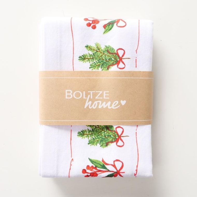 Boltze Home, Noelle, bieżnik z jemiołą, bawełniany, 140 cm