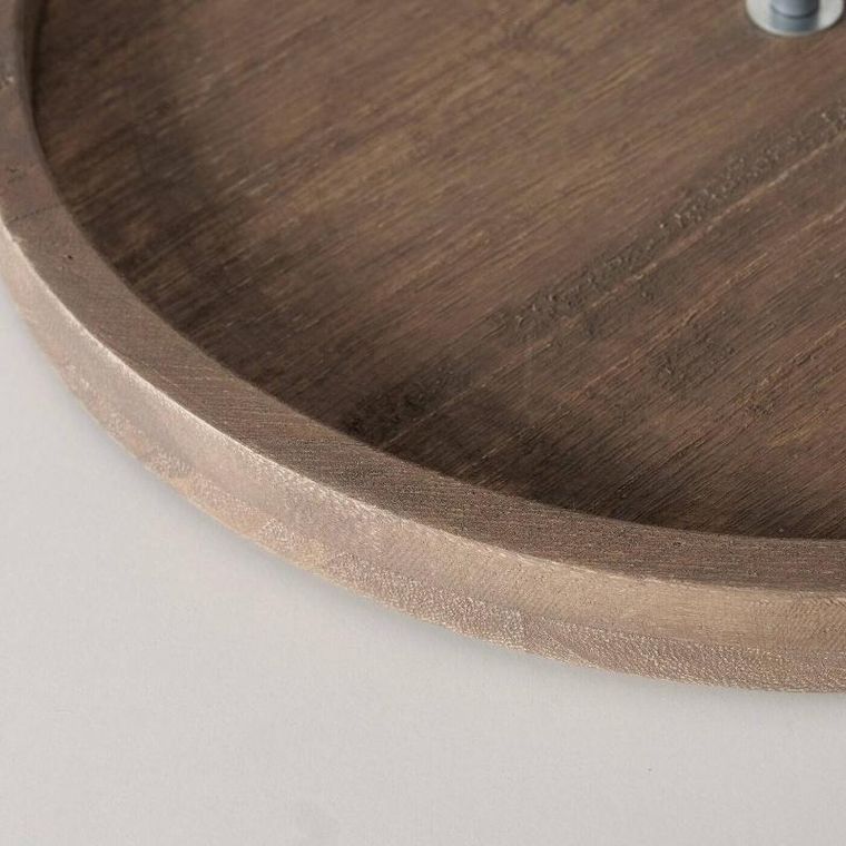 Boltze Home, patera dekoracyjna drewniana, Samina, dwa poziomy, wys. 35 cm