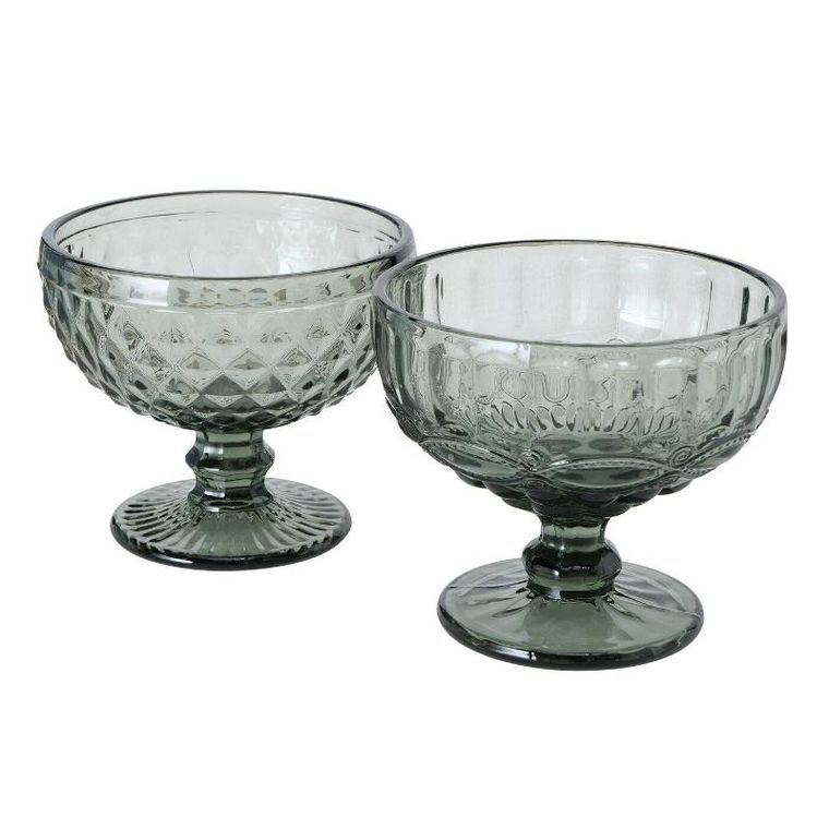 Boltze Home, pucharek do deserów i lodów, zielone szkło, Ø 12 cm