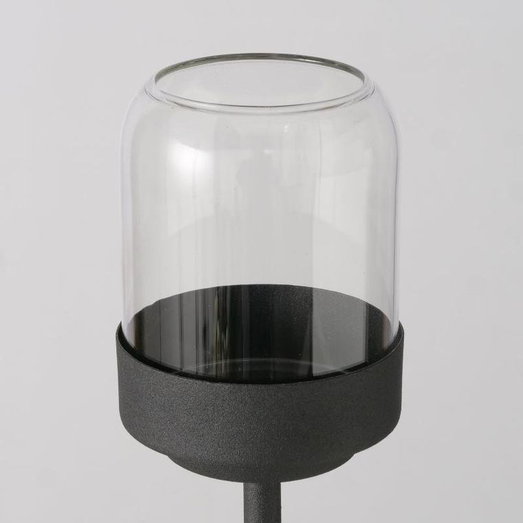 Boltze Home, Senza, zestaw metalowych lampionów ze szklaną kopułą, 3 szt.