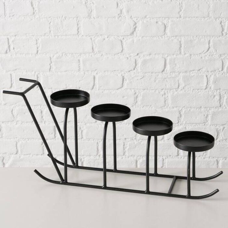 Boltze Home, Slido, metalowy świecznik w formie sań