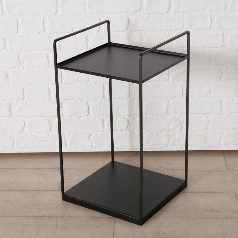 Boltze Home, stoliki kawowe loftowe czarne, Como, 2 szt.