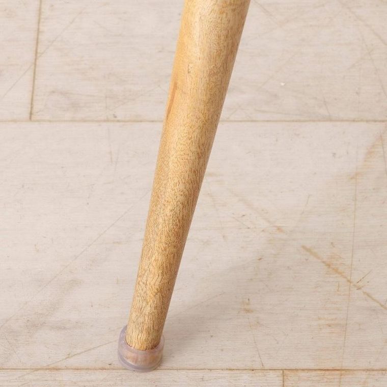 Boltze Home, stoliki kawowe loftowe z czarnym blatem i nogami z drewna mango, Masdour, 3 szt.