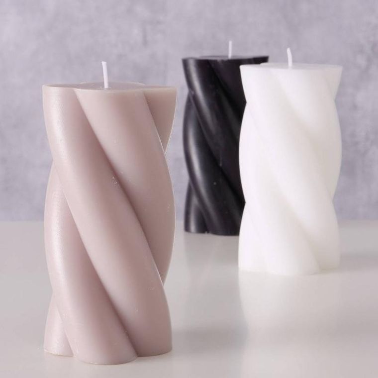 Boltze Home, świeca dekoracyjna, Twist, 14 cm
