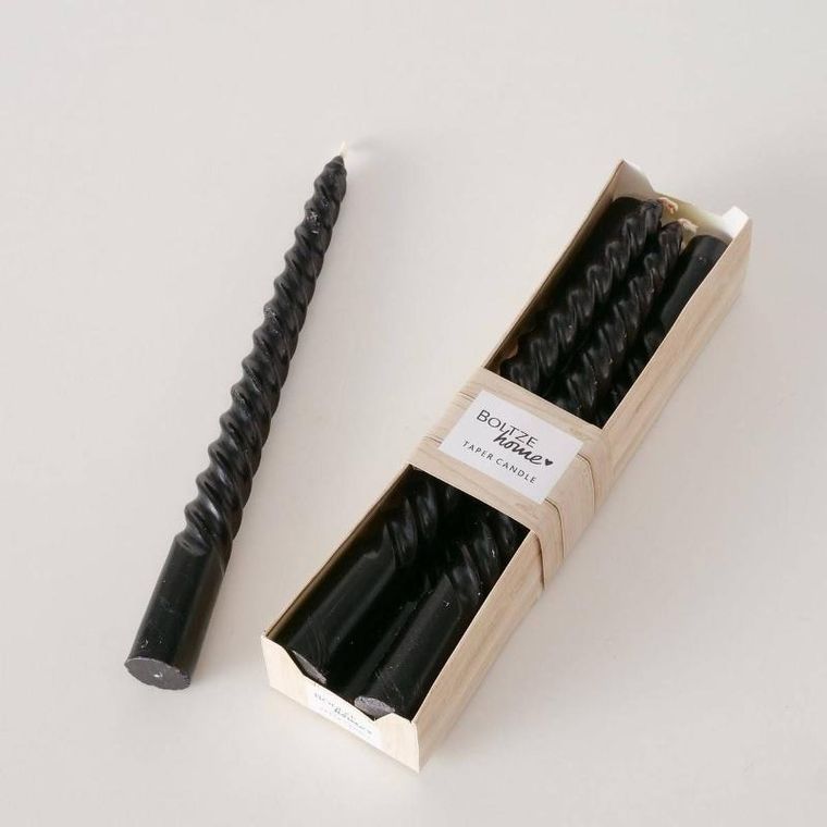 Boltze Home, świeca stożkowa Twisto, Ø 2 cm