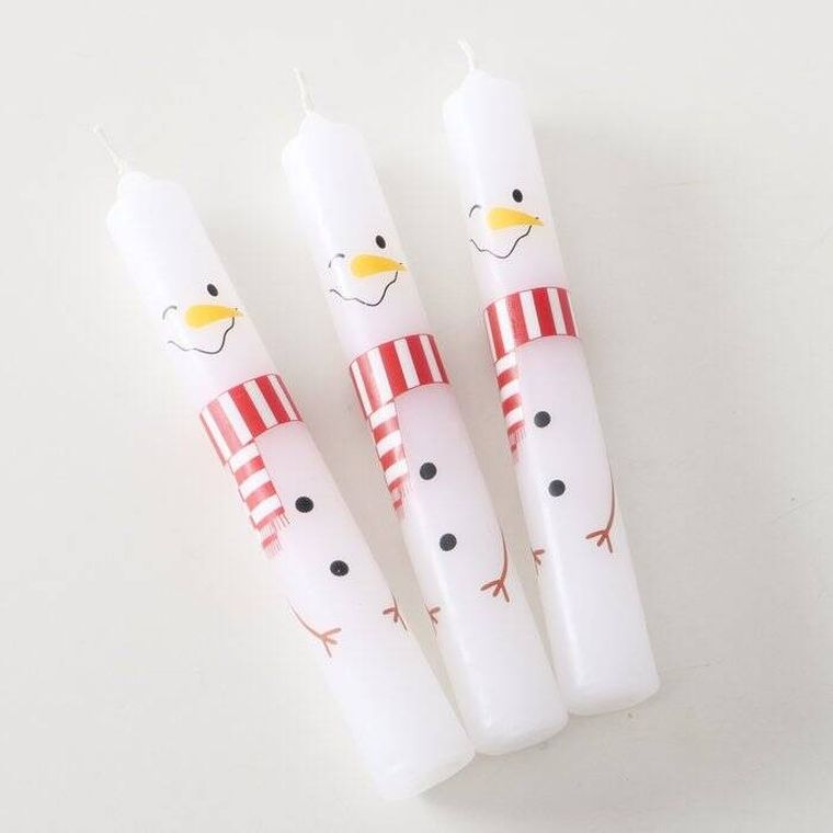 Boltze Home, świece stołowe z motywem świątecznym, 16 cm, 3 szt.