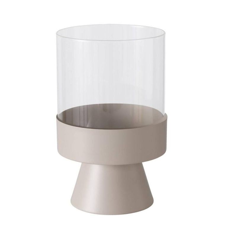 Boltze Home, świeczniki szklane Pallas, metalowa nóżka, 2 szt.