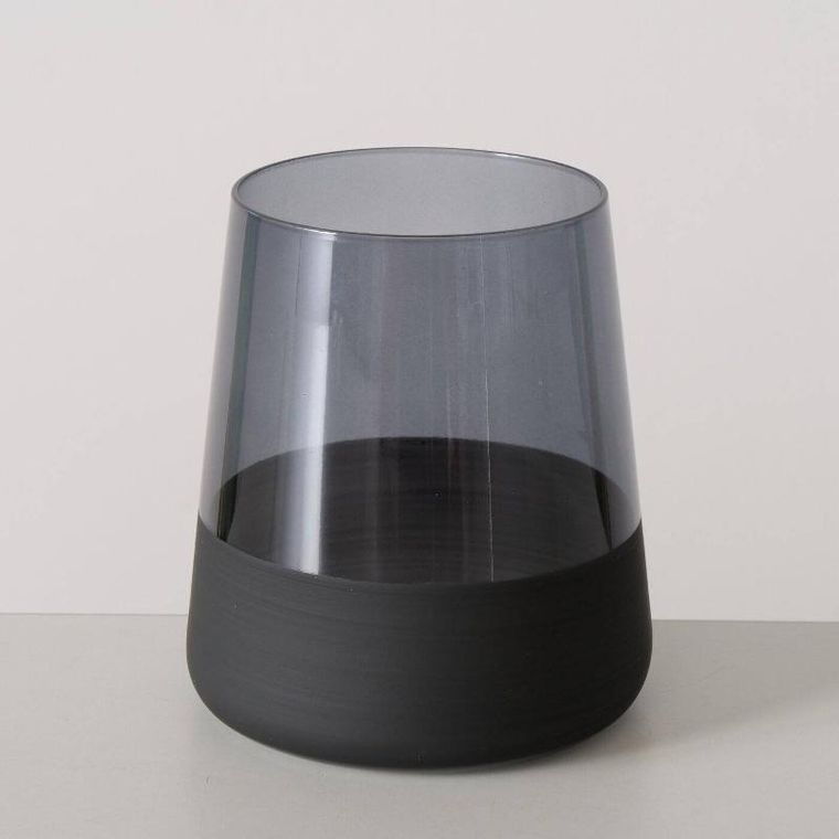 Boltze Home, szklanka do wody lub drinków, Moluna, czarne szkło, 380 ml