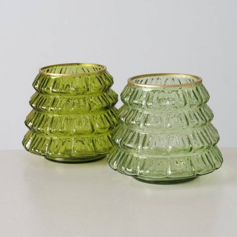 Boltze Home, Tiwa, szklana osłonka na świeczkę, wys. 11,5 cm