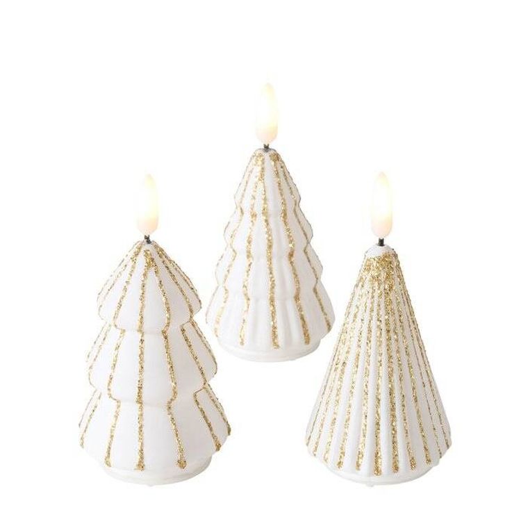 Boltze Home, Toris, świeca w kształcie choinki ze sztucznym płomieniem, 12 cm