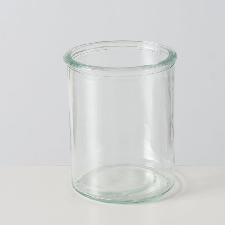 Boltze Home, Torla, świecznik bambusowy ze szklanym wkładem, 23 cm