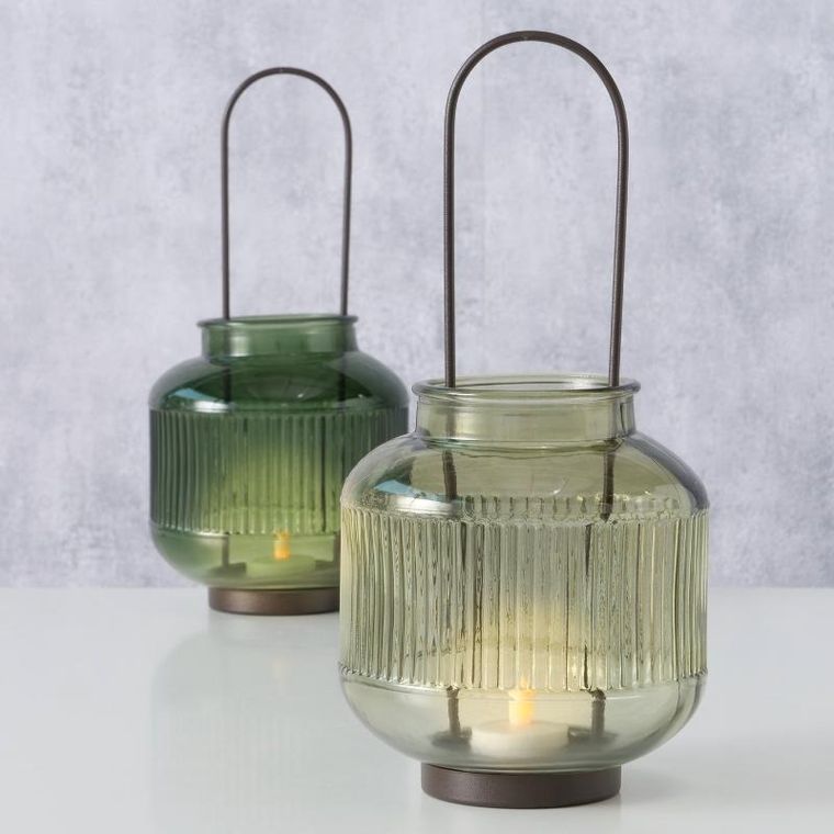 Boltze Home, Zenor, świecznik szklany na tealight, 29 cm