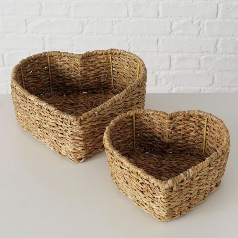Boltze, Love, koszyki dekoracyjne, serca, 2 szt.