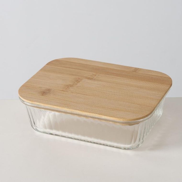 Boltze, Luka, pojemniki na żywność, bambusowe wieczko, 2 szt.