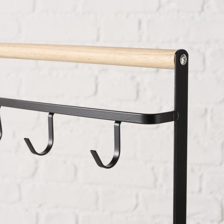 Boltze, metalowa półka z haczykami, Agneta, 43.5-28.5 cm