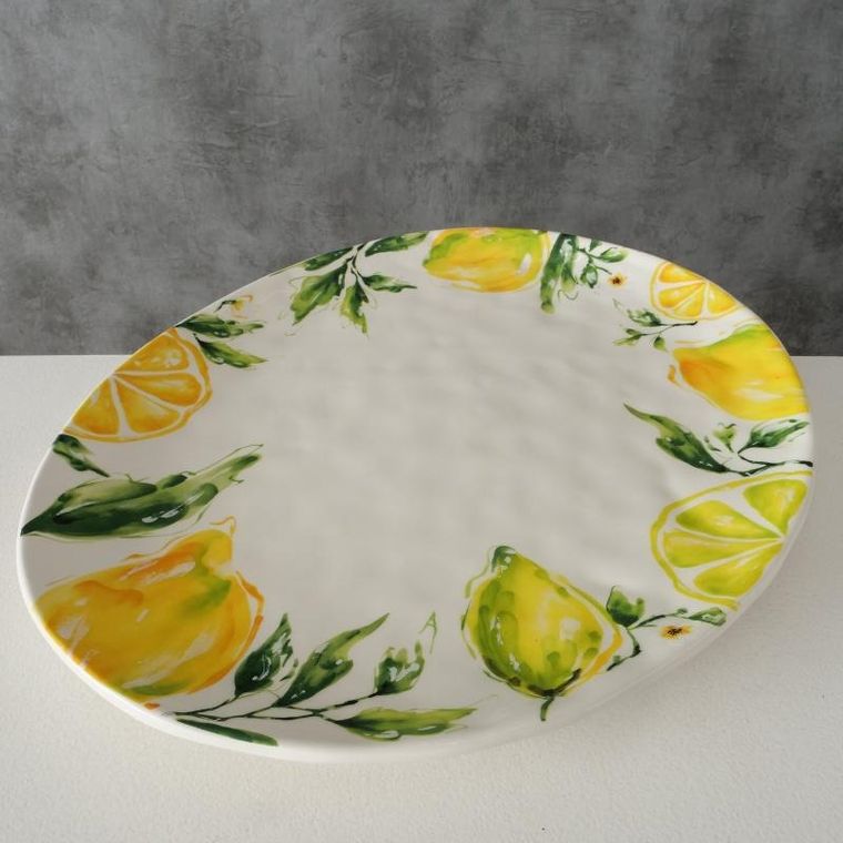 Boltze, półmisek ceramiczny, Lemony, 39-31 cm